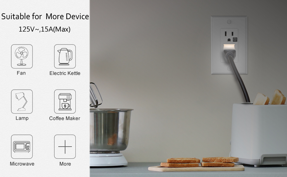  SOZULAMP nightlights wall mount outlet receptacle,Illuminated guidelight Tamper resistant,15A 125V