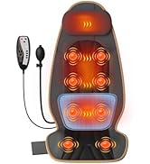 SLOTHMORE Vibration Back Massage Cushion with Heat, Back Massager Cushion with 5 Massage Modes, H...