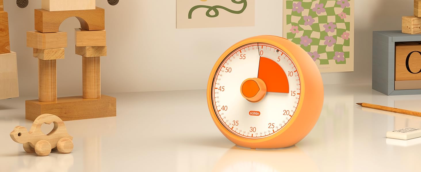 Watch time move with our visual timer for classrooms and homes, making time management engaging