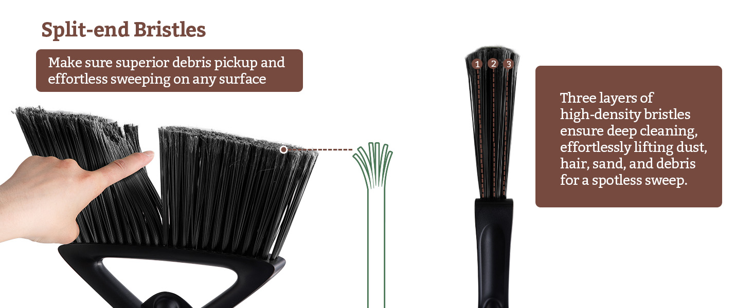 Shop Broom with Special Split-end Bristle Technology