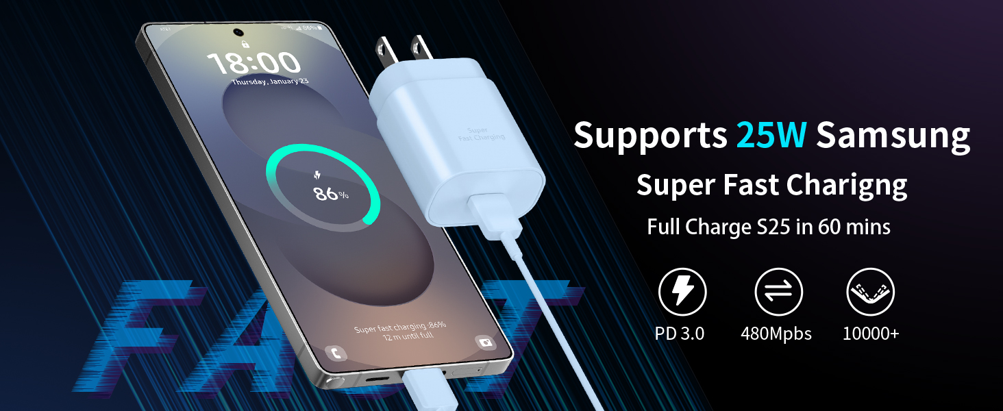 samsung charger fast charging cord type c charger usb c fast charger phone charger android