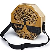 POGOLAB Two-tone Cajon, Portable Travel Wooden Drum with Adjustable Strap, Easy to Carry, Unique ...