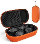 Fonwill Double Eyeglasses Case, Hard Travel Glasses Case for Men Women | EVA Hard Shell Dual Sung...