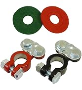AWGUKA 2 PCS Car Battery Terminal Connectors, Cable Post Top Terminal Connector, Pure Copper Batt...