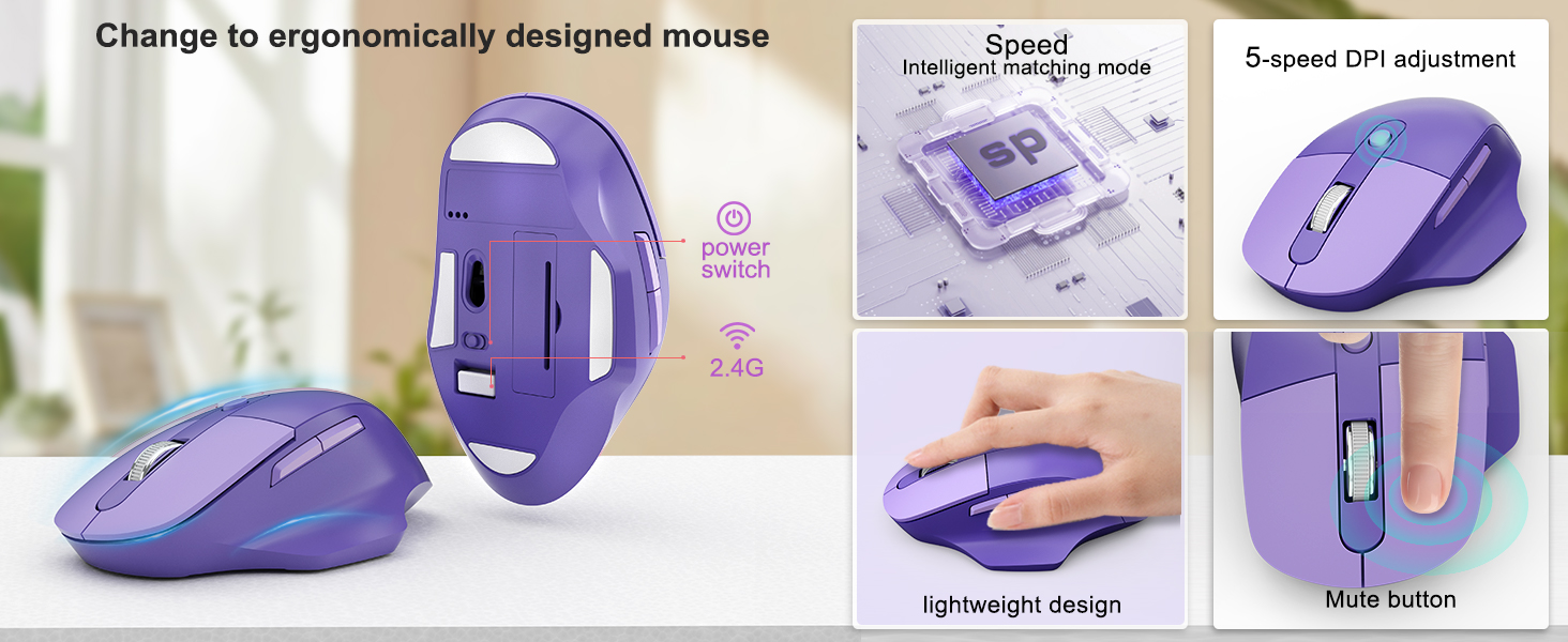 Ergonomic Wireless Keyboard Mouse