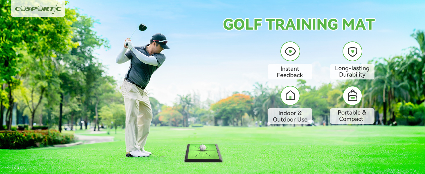 Golf Hitting Mat | Golf Training Mat for Swing | Extra Replaceable Golf Practice Mat