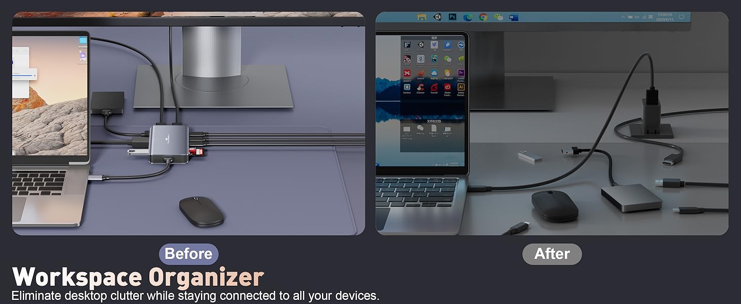 laptop docking station dual monitor