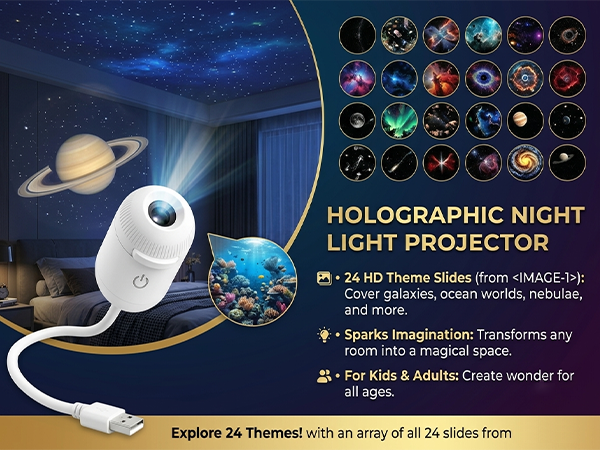 24 HD SLIDES NIGHTLIGHT PROJECTOR