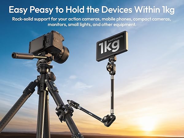 ULANZI Super Clamp Camera Clamp Mount with 2 Section Kit