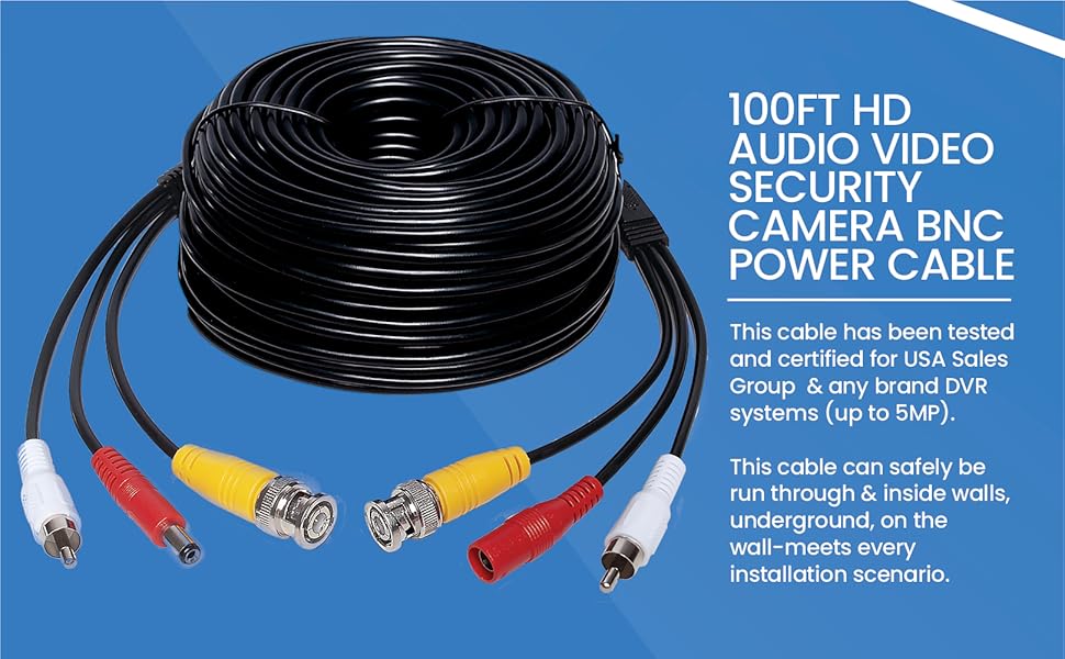 cable 100 ft audio video power