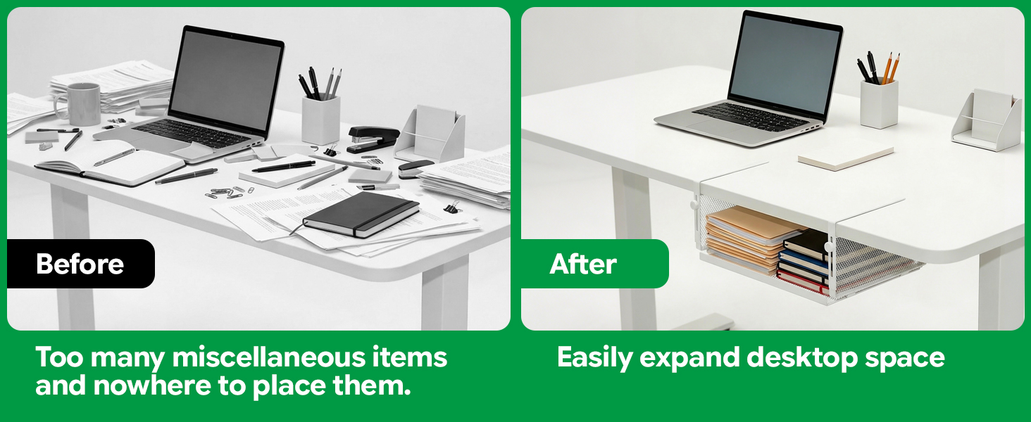 under desk shelf ,white
