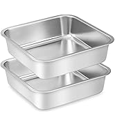 Stainless Steel Dog Bowls, [2 Pack] Water and Food Bowl Set, 1.6L Pet Metal Dishes for Small Medi...