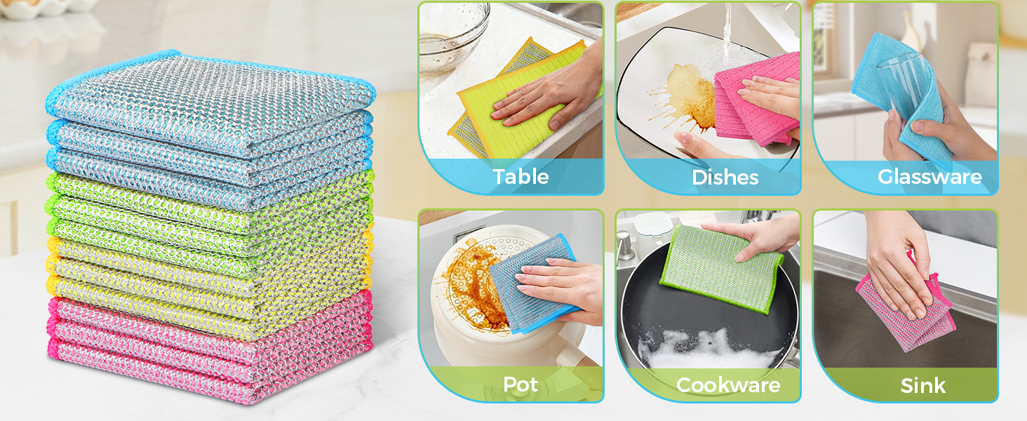 multipurpose dishwashing rags