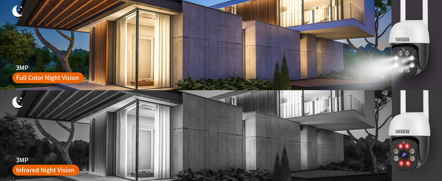  2K 3.0MP Outdoor WiFi PTZ Security Camera, 2.4G WiFi, Auto Tracking