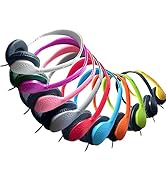 Bulktech Wired On-Ear Leather Headphones with 3.5mm Connector, Bulk Wholesale, 10 Pack, Assorted ...