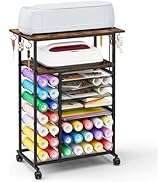 Craft Organizers and Storage Compatible with Cricut Machine Rolling Craft Storage Cart with 29 Vi...