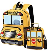 Toddler Backpack Boy Girls Preschool School Bus Bookbag Kindergarten 3D Daycare Bags Lunch Box