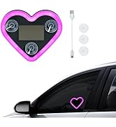 Mcbazel Car LED Ambient Light, Rechargeable Solar-Powered Heart-Shaped LED Light, 6 Lighting Mode...