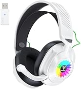 Vakedy HW10 Wireless Gaming Headset for PS5, PS4, PC, Switch, Mac, 2.4GHz Wireless Gaming Headpho...