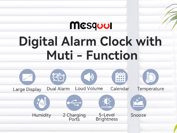 Mesqool Digital Alarm Clock
