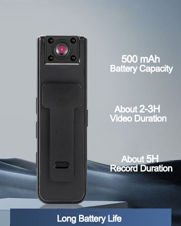 Mini Body Camera, Back Clip for Traveling, Driver, Delivery Man, Lecture Recording
