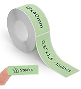 Thermal Labels DETONGER 1/2 Width Compatible Tape Refills Label Stickers Film Coatedfor Label Mak...