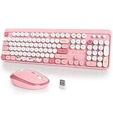 iTastatur Typewriter Wireless Keyboard and Mouse Combo,2.4G Office 104 Keys Full-Sized Retro Punk...