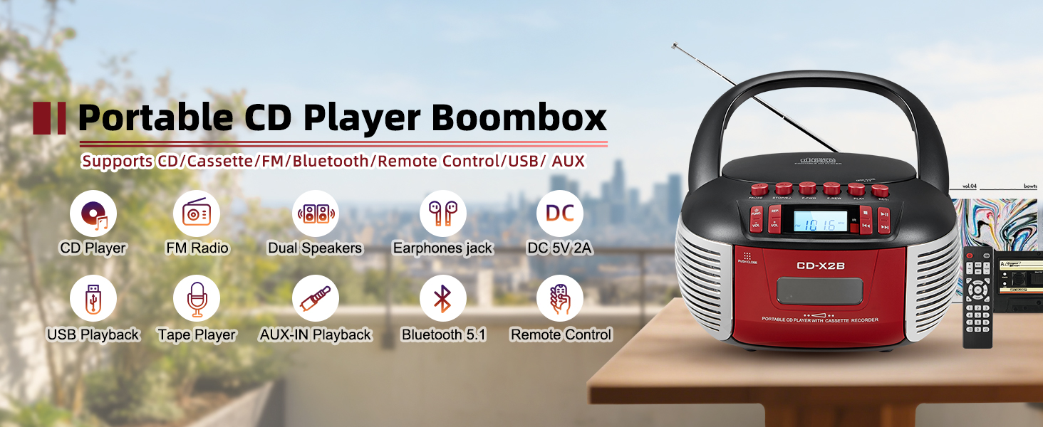 CD and Cassette Player