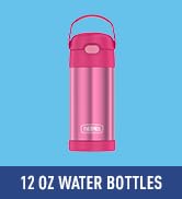 THERMOS FUNTAINER Water Bottle with Straw - 12 Ounce, Pink - Kids Stainless Steel water bottle