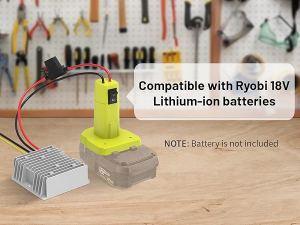 compatible with Ryobi 18V battery