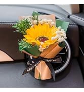 Fresh Flowers Mini Dried Flowers Bouquet for Car Air Vent Clips, Car Air Outlet Perfume Decoratio...