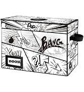 YNSZAS Comic Book Storage, Comic Book Box, 15.8" X 7.8" X 11.8", Collapsible Comic Short Box, Hol...