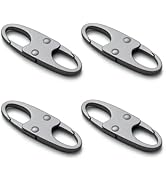 zelin Anti Theft Zipper Clips Double Opening Small Carabiner Clips, 4Pcs Elegant Zinc Alloy Zippe...
