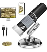 Bysameyee 4K 3840x2160P Wireless Digital Microscope, Handheld HD USB Inspection Camera Endoscope ...