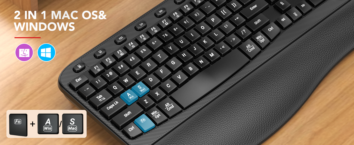 ergo wireless keyboard and mouse