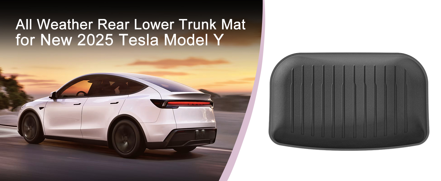 SMABEE Rear Trunk Lower Storage Mat for 2021-2024 2025 Tesla Model Y 5 Seater