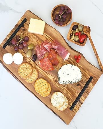 olive wood charcuterie board cheese board cutting board dipping bowl serving board tray