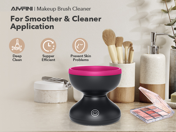 Alyfini makeup brush cleaner for smoother and cleaner application