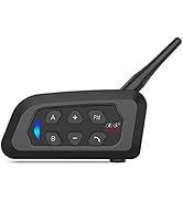 EJEAS V4Plus Motorcycle Helmet Bluetooth Intercom Headset, Intercomunicador para Casco De Moto, 2...
