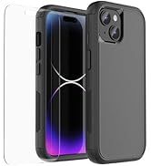 droperprote for iPhone 15 Case with Tempered Glass Screen Protector 3 in 1 Heavy Duty Rugged Shoc...