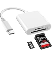USB C SD TF Card Reader for iPhone 15/iPad/MacBook/Mac,Type C Memory Card Adapter,Trail Camera Vi...