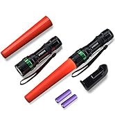 E-riding 2 Pack Rechargeable Traffic Wand, 11 Inch LED Traffic Control Flashlight, Small Orange S...
