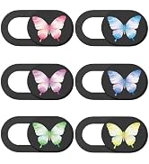 PRESSINART 6Pcs 6 Styles Laptop Camera Cover Slide Butterfly Webcam Privacy Cover Cute Ultra-Slim...