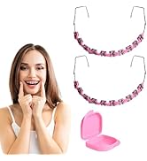 Dental Fake Braces for Teeth with Storage Case, Orthodontic Temporary Tooth Wire Braces with Meta...
