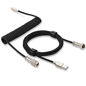 Type C Mechanical Keyboard Coiled Cable