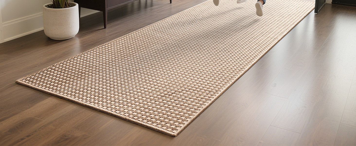 Boho Kitchen Runner Rugs Hallway Runners Rug Woven Washable Mat Non Slip Entryway Laundry Runner