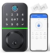 Smart Door Lock Deadbolt with Keypad: Keyless Entry Door Lock - Fingerprint Lock for Front Door -...