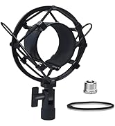 Boseen Universal Microphone Shock Mount, Mic Clip Holder Mount for Diameter 47mm-53mm Mic Anti Vi...