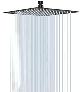 NearMoon Rain Shower Head, High Flow Stainless Steel Square Rainfall Shower, Waterfall Bath Showe...