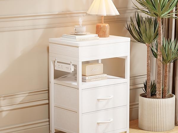 nightstand with hidden drawer